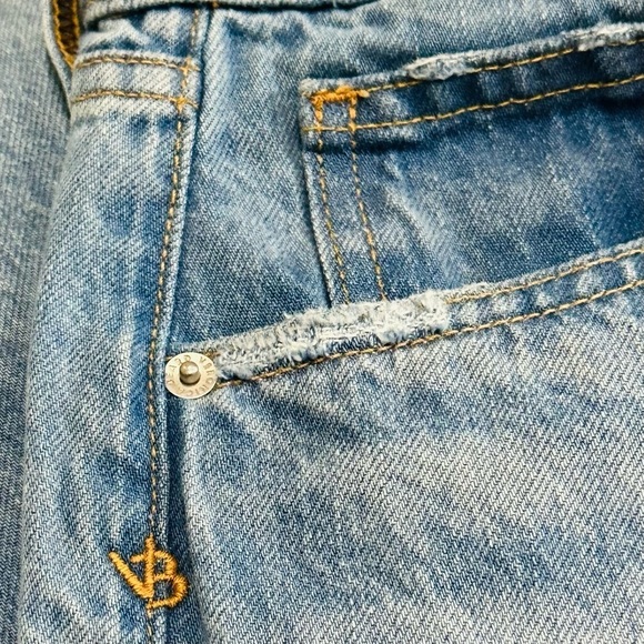 👖💎 VERONICA BEARD High Waist Wide Leg Crop Jeans | Distressed Blue | Women’s 29 - Picture 6 of 6